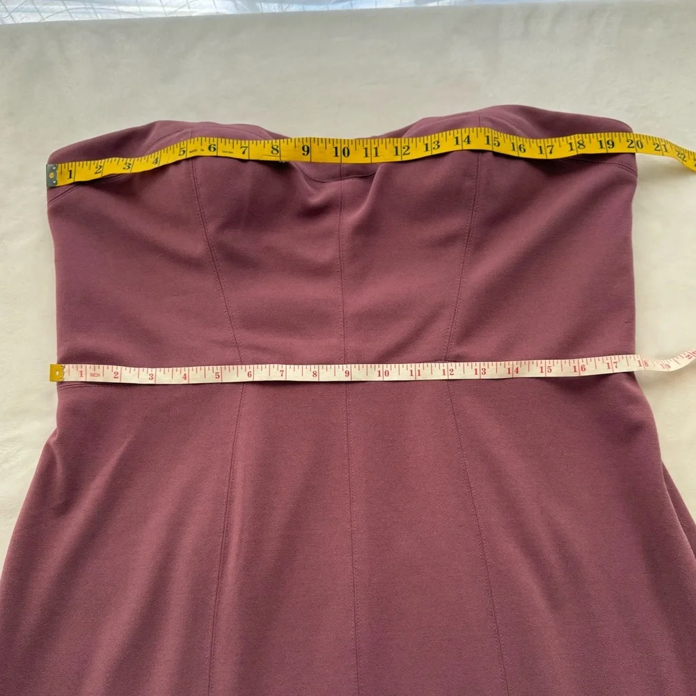 Anthro BHLDN x Vera Wang Elaine Strapless Sweetheart Neckline Dress Size 16 Rose